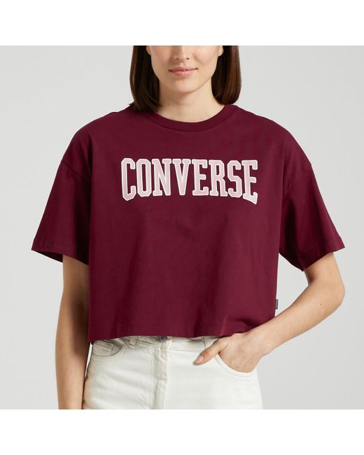 Camiseta Boxy Converse de color Red