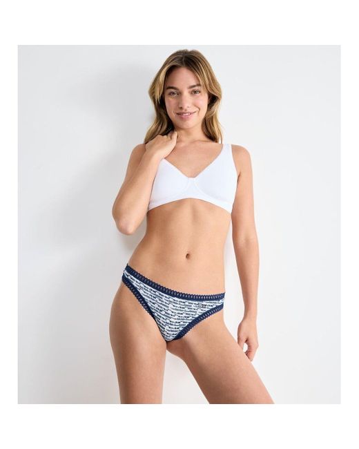 Lote de 3 tangas Go Crush Sloggi de color Blue