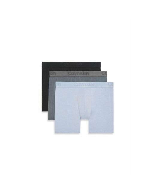 Lote de 3 calzoncillos boxer Calvin Klein de hombre de color Blue
