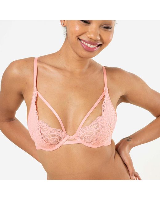 Sujetador plunge side spacer SCANDALE ECO LINGERIE de color Orange