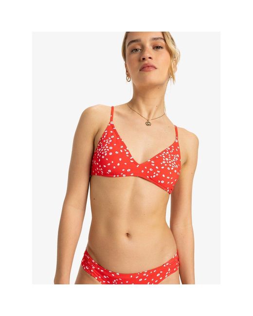 Sujetador de bikini en triángulo Beach Classics Roxy de color Red