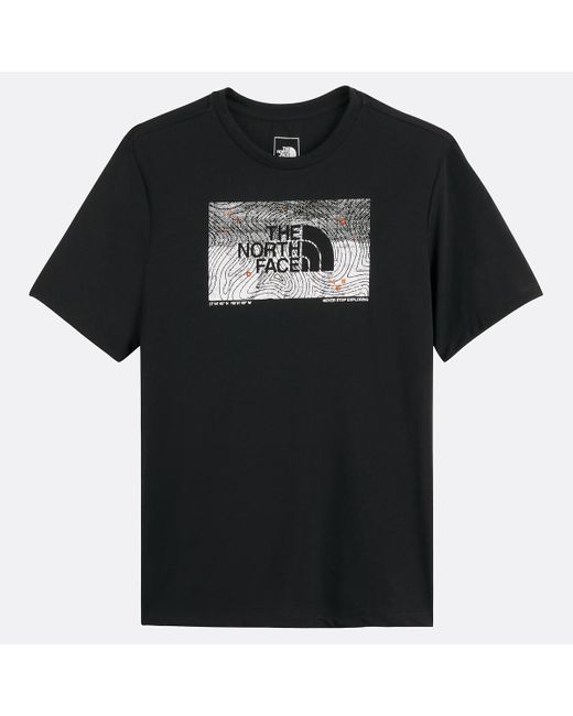 Camiseta gráfica abstracta de manga corta The North Face de hombre de color Black