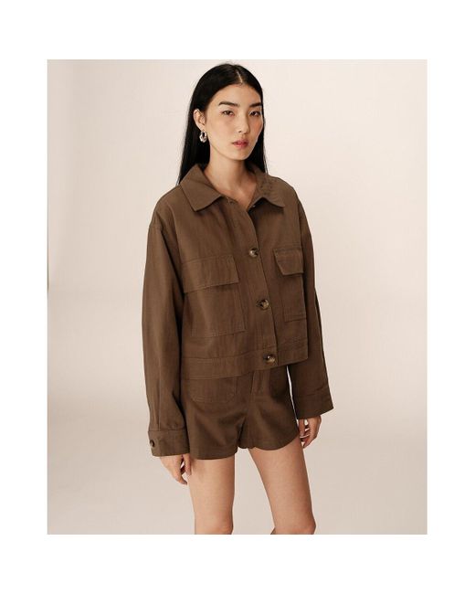 Chaqueta corta de manga larga POLETTE Grace & Mila de color Brown