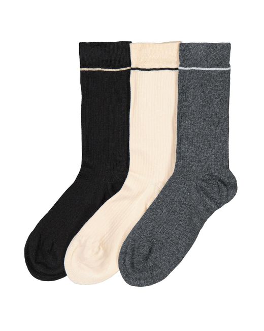 Lote de 3 pares de calcetines unisex de modal Dim de hombre de color Black