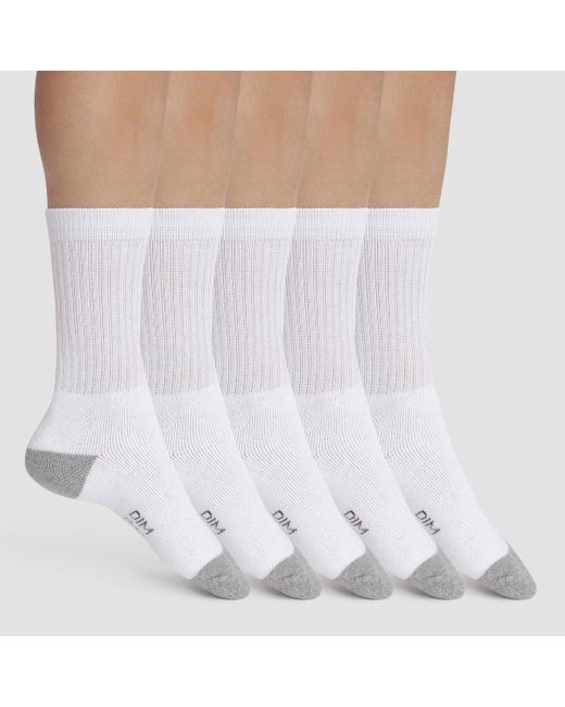 Lote de 5 pares de calcetines Dim de hombre de color White