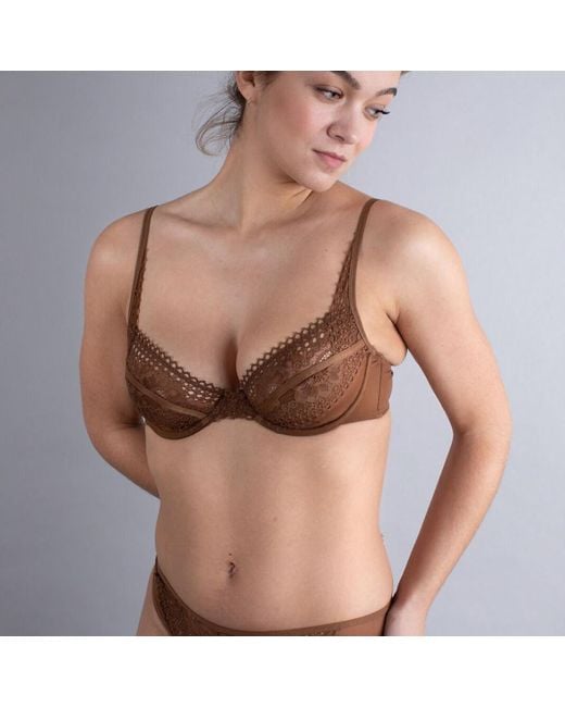 Sujetador corbeille de tejido orgánico Sensual SCANDALE ECO LINGERIE de color Brown