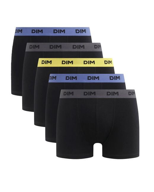Lote de 5 bóxers de colores surtidos Dim de hombre de color Black