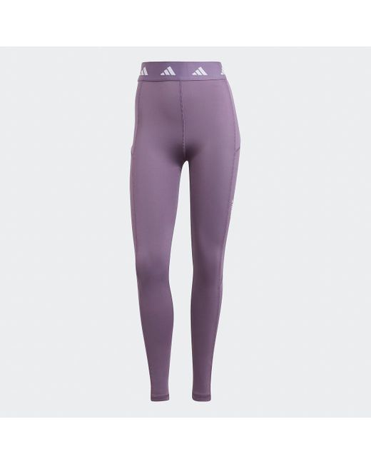 Leggings largos Techfit Stash Pocket Adidas Originals de color Purple