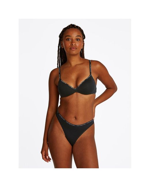 Sujetador push-up con aros Tommy Hilfiger de color Brown