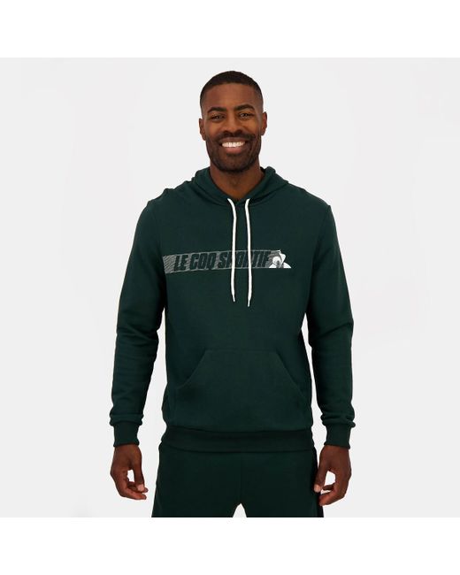 Sudadera con capucha y logotipo gráfico Le Coq Sportif de hombre de color Green