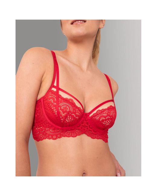 Sujetador balconet de tejido orgánico Sublime SCANDALE ECO LINGERIE de color Red