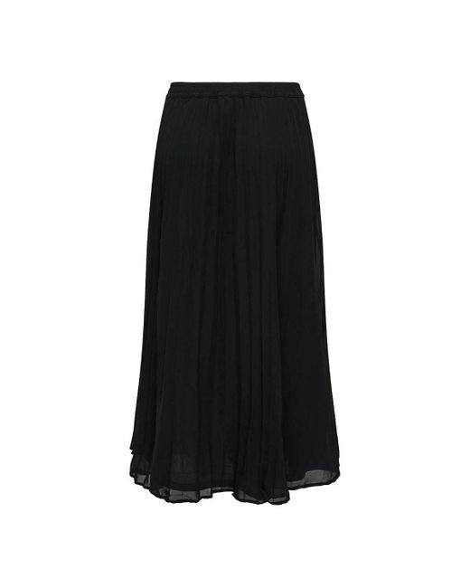 Falda larga plisada ONLY de color Black