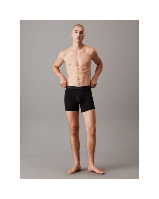 Lote de 3 calzoncillos boxer Calvin Klein de hombre de color Gray