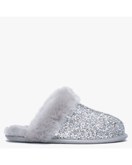 Silver Glitter Slippers 