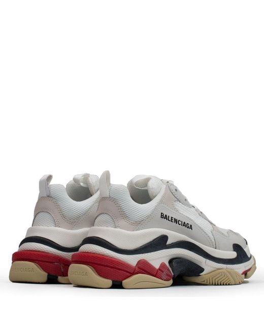 triple s leather and mesh trainers