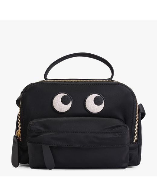 Anya Hindmarch Synthetic Crossbody Pouch Eyes In Black Recycled Nylon
