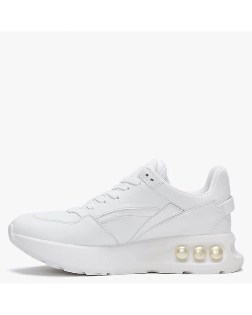 white leather chunky trainers