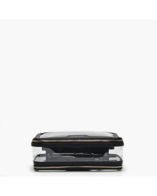 Anya Hindmarch Inflight Black Leather Cosmetic Case Lyst