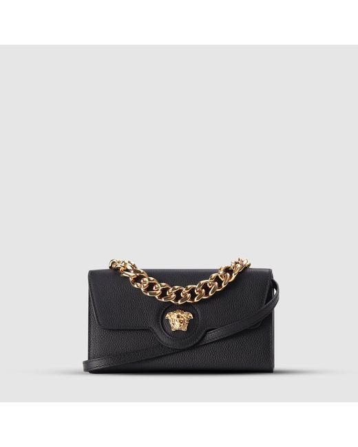 Versace Medusa Wallet On Chain in Black Lyst