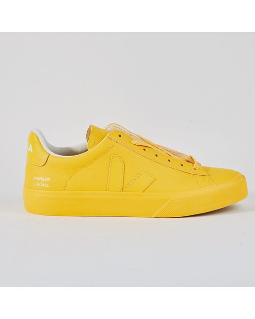 Veja Leather Mansur Gavriel Campo Trainers in Yellow - Lyst