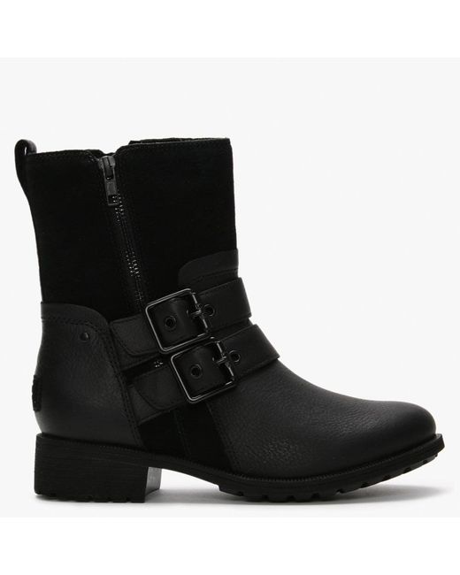 ugg biker boots black