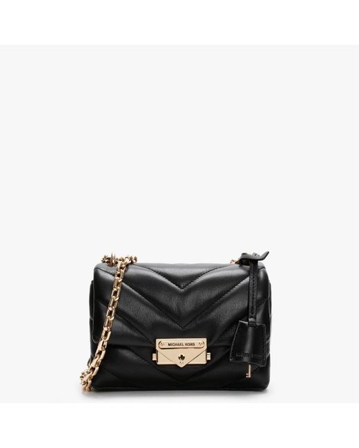 Michael Kors Cece Canvas Chain Xbody Bag Black Lyst