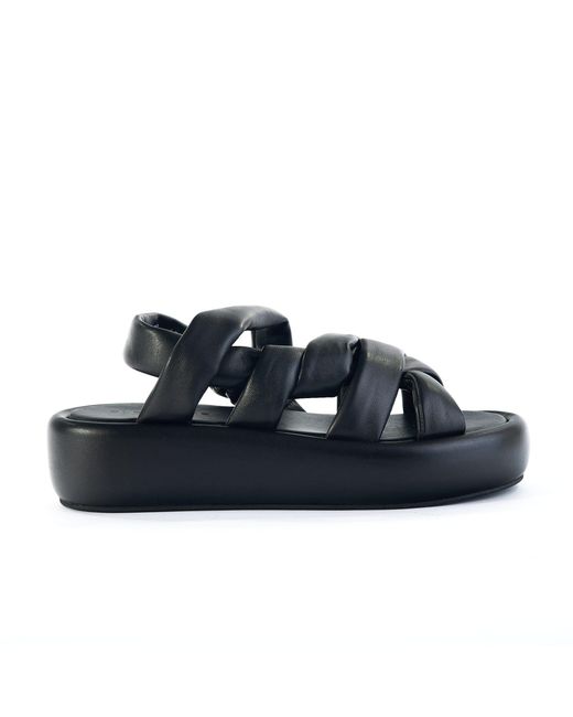 Clergerie Leather Ange Black Sandals - Lyst