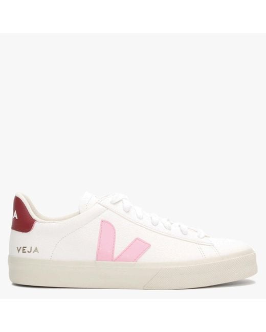Veja Campo Chromefree Leather Extra White Guimauve Marsala Trainers in Pink  Leather (Pink) | Lyst