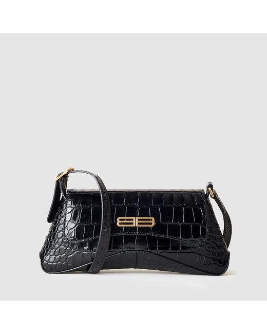 Balenciaga Leather Xx Flap Cross Body Bag in Black Lyst