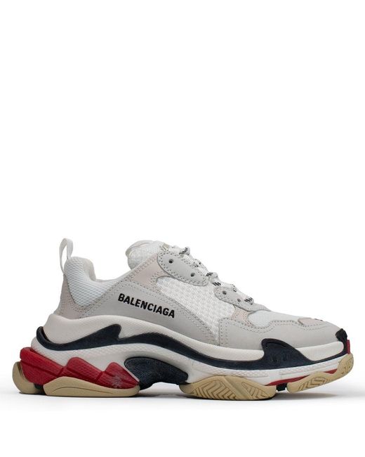 balenciaga triple s white and black