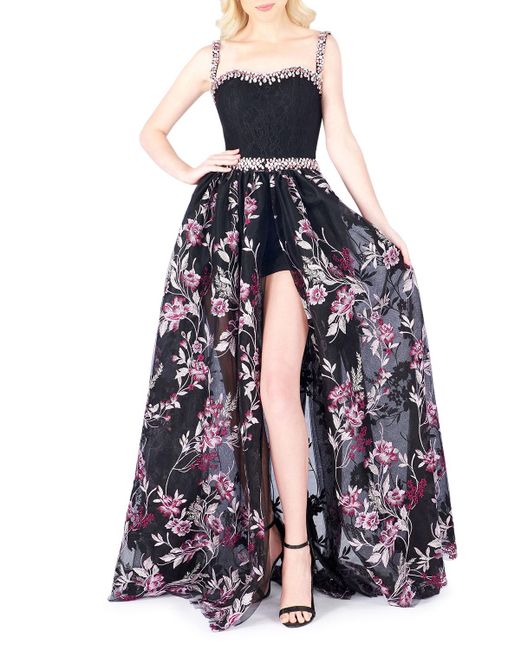 mac duggal sequin romper