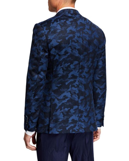 Robert Graham Men's Portgain Camouflage Wool/cashmere Sport Coat in