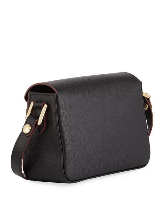Longchamp Le Pliage Heritage Small Leather Crossbody Bag in Black - Lyst