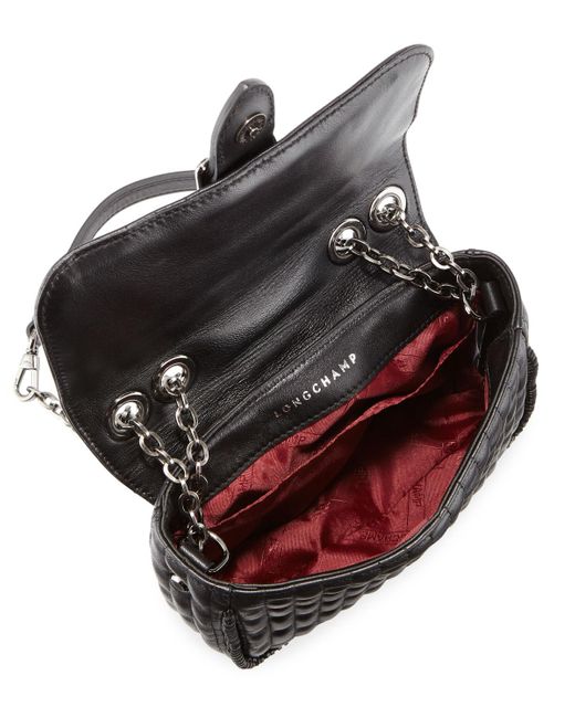 Longchamp Amazone Mini Quilted Leather Crossbody Bag in Black Lyst