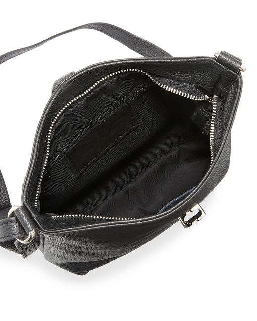 Neiman Marcus Medallion Soft Leather Crossbody Bag in Black - Save 46% - Lyst