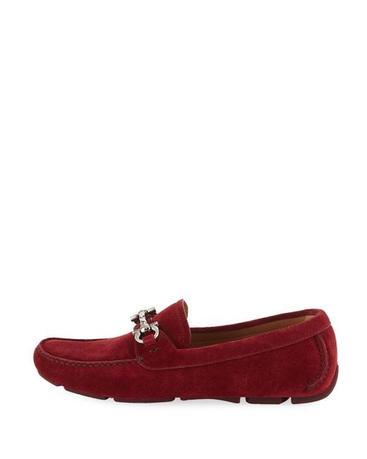 gancini driver moccasin suede