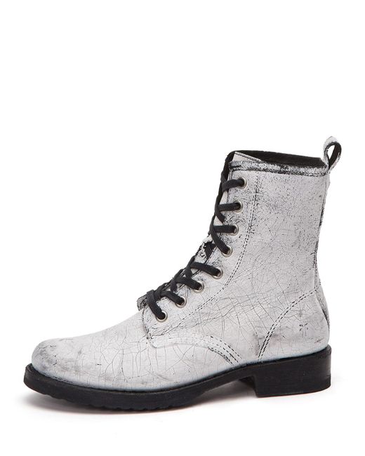 frye veronica combat white