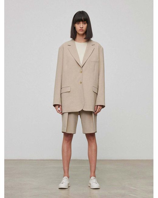 Lattelier Wool Blend Blazer \u0026 Shorts 