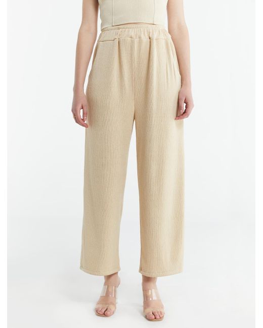 Lattelier Synthetic Rib-knit Straight 