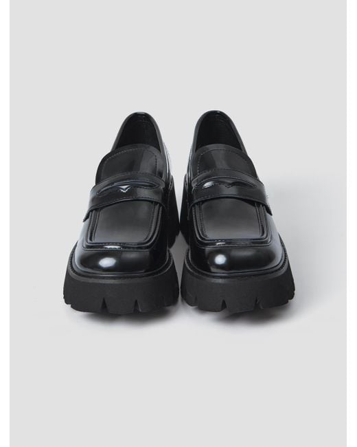 Lattelier Shiny Leather Penny Loafers in Black | Lyst Australia