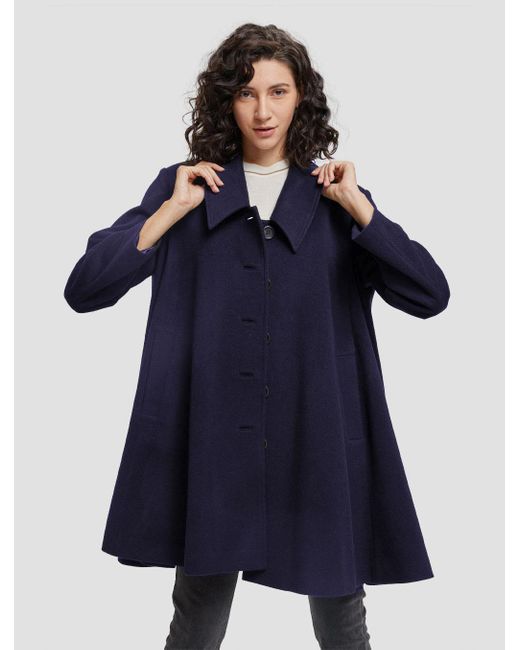 navy blue cape coat