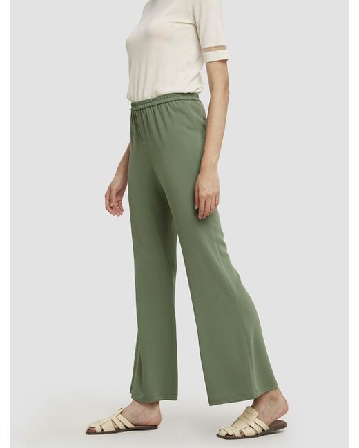 Lattelier Synthetic Flowy Flared Pants 