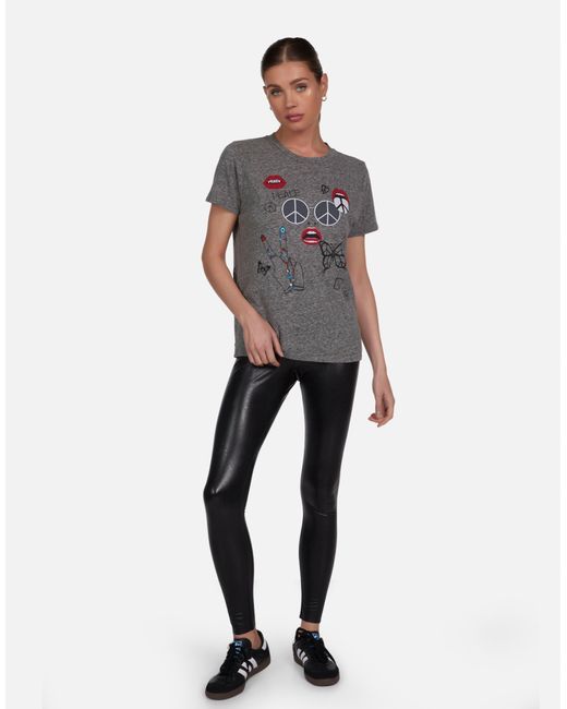 Lauren Moshi Gray Capri Peace Elements