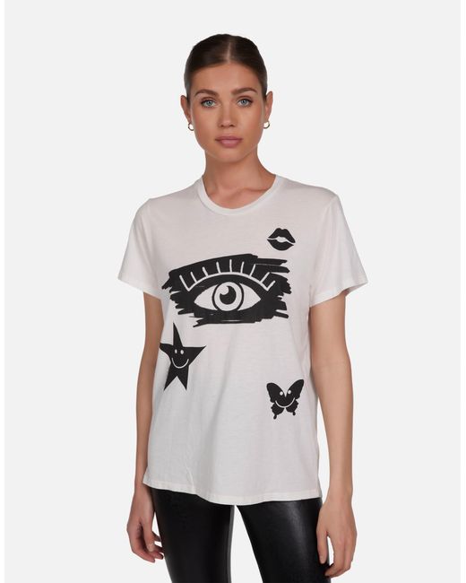 Lauren Moshi White Wolf Scribble Eye Elements