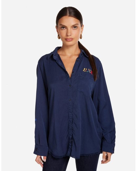 Lauren Moshi Blue Sloane Lucky Elements
