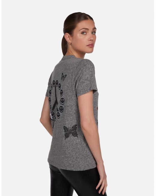Lauren Moshi Gray Capri Peace Elements