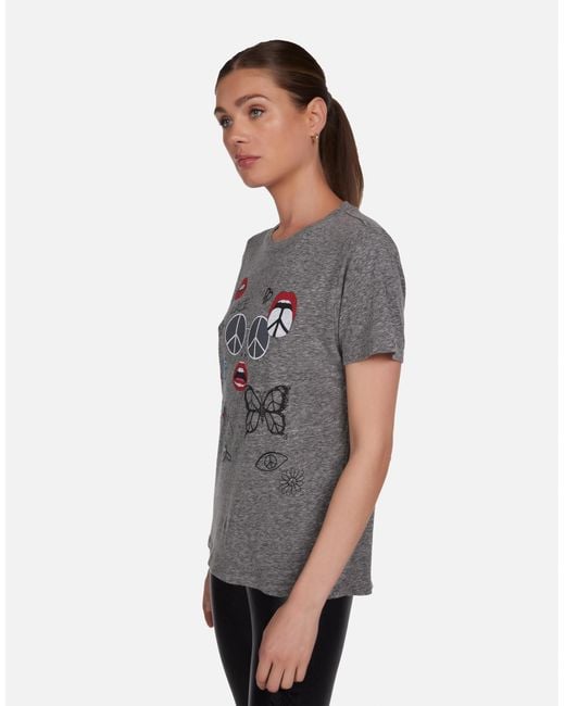 Lauren Moshi Gray Capri Peace Elements
