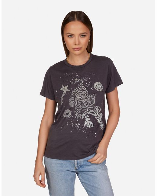 Lauren Moshi Blue Wolf Tiger Elements