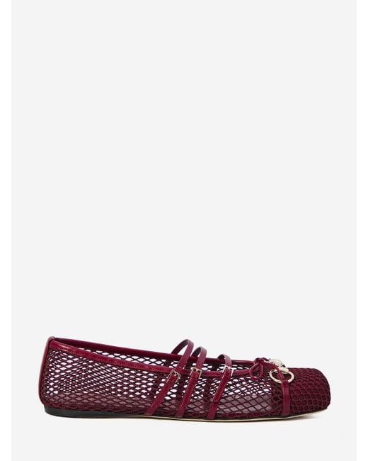 Gucci Purple Ballerina Flats With Horsebit