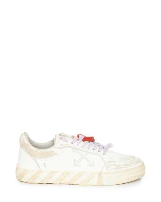 Off-White c/o Virgil Abloh Natural Low Vulcanized Distressed Sneakers for men